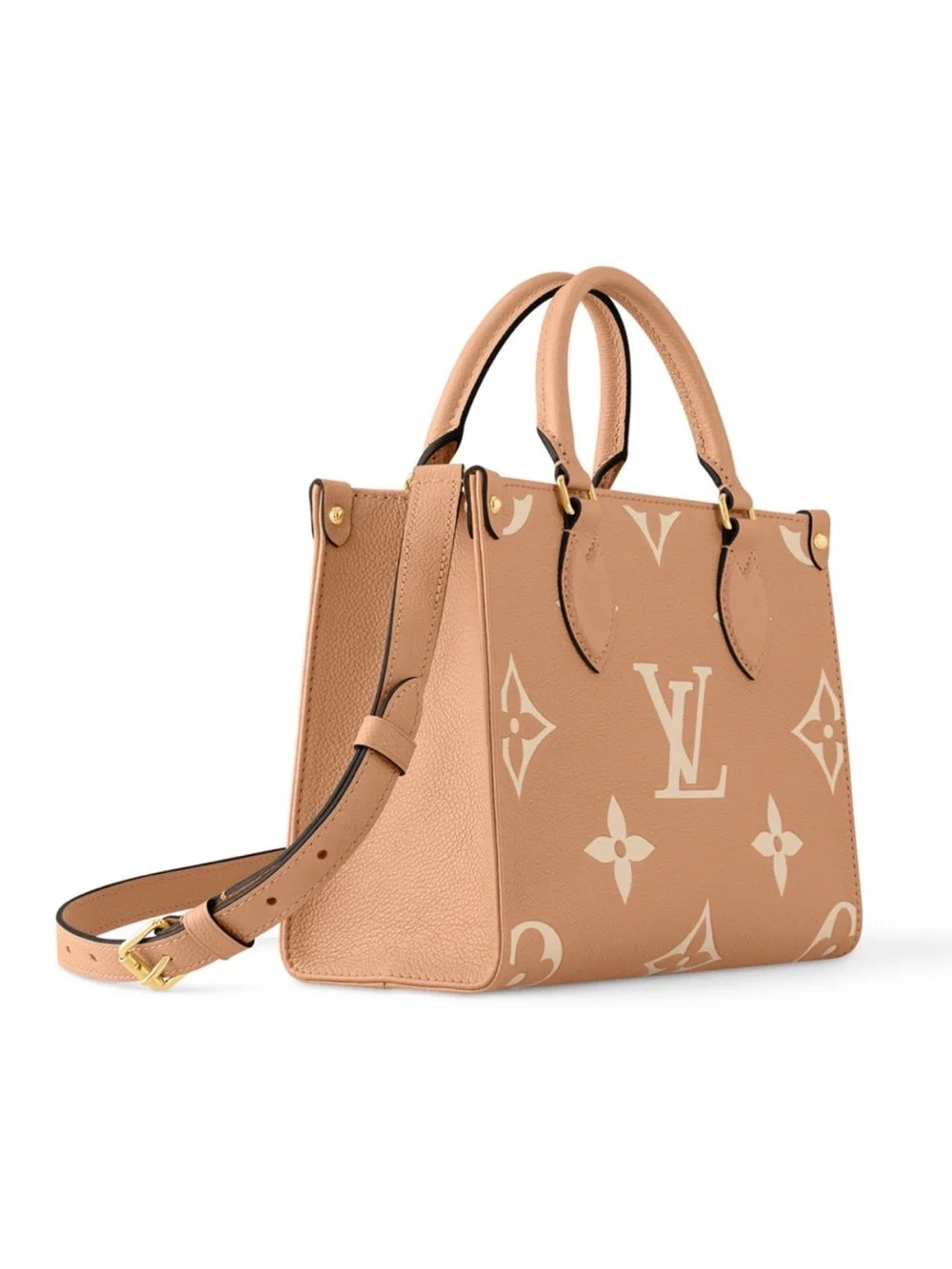 NEW Louis Vuitton OnTheGo PM Tote Monogram Motif Tan/Beige